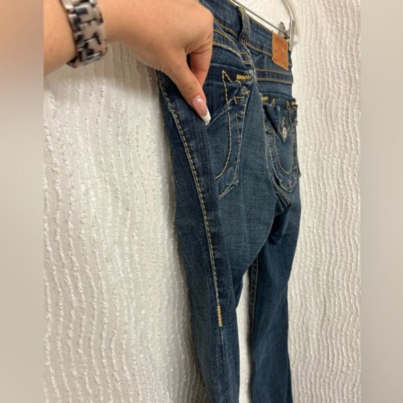 True Religion Flares Low Rise Size 26 Y2K Denim Jeans - Picture 8 of 11